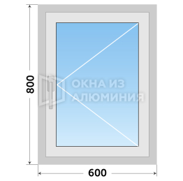 Окно с профилем алюминиевым Шуко AL-1001